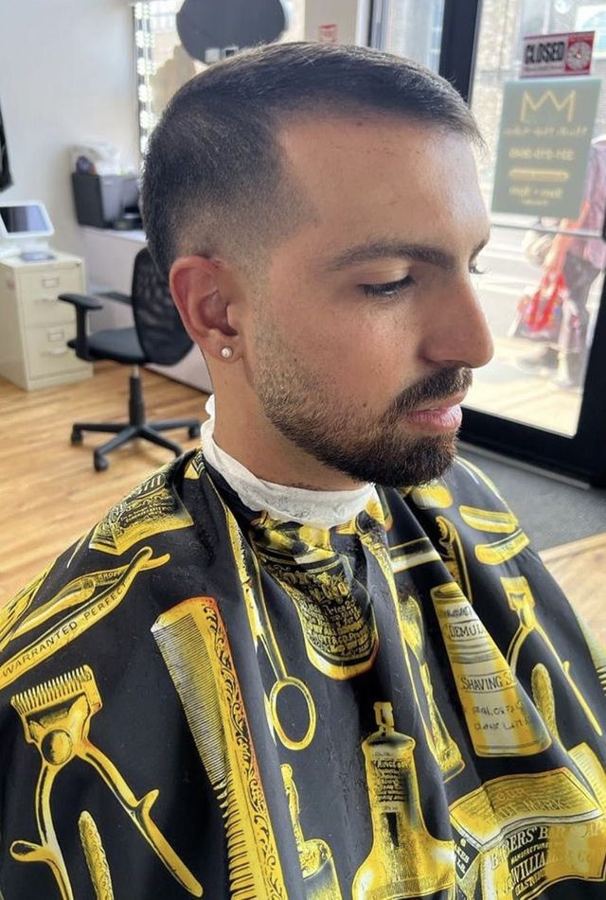 Clean fade haircut at Masih.