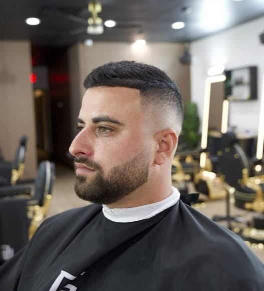 Textured fade haircut at Masih.